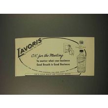 1948 Lavoris Mouthwash Ad - O.K. For the Meeting