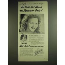 1948 Pepsodent Tooth Paste Ad - Joan Hyldoft