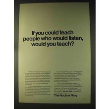 1976 U.S. Navy Ad - Teach People Who Would Listen