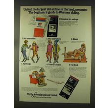 1977 United Airlines Ad - Guide to Western Skiing