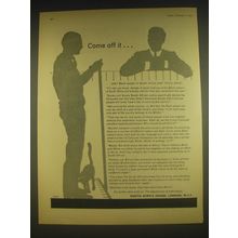 1963 South Africa House Ad - Come off it