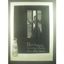 1945 Ann Haviland Perhaps Perfume Advertisement - art by Andre Girard