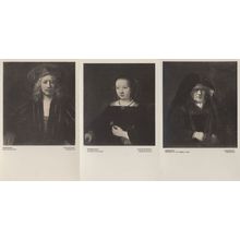 Rembrandt 3x Antique Copenhagen Museum Portrait Postcard s