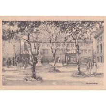 The Quad Bartholomew Hospital Gardens London Old Postcard