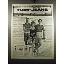 1971 Trim-Jeans Sauna Belt Ad - These 3 people are reducing their waists