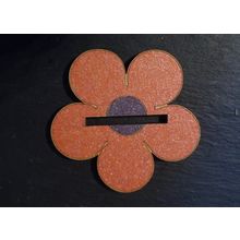 Wooden MDF flower with slit in middle - Approx 10.5cm diameter