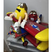 M & M's Helicopter Airplane Aviator Dispenser Vintage Collectable Display