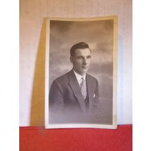 GWYN JAMES antique portrait photograph postcard by Newark Lewis of Port Talbot =