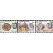 España 1978 Michel 2385 - 2387 Neuf ** Cote (2008) 0.60 € Visite Couple Royale