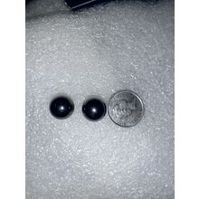 large black pearl look pierced earrings brand new