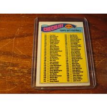 1977 Topps, Unmarked Football CHECKLIST, 133-264, #256