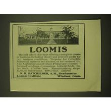 1918 Loomis School Ad - only school offering a complete course in business