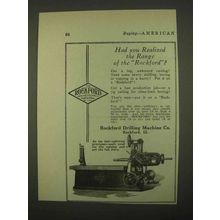 1922 Rockford Drilling Machine Ad - Realized the Range