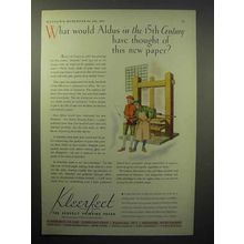 1933 Kimberly-Clark Kleerfeet Paper Ad - Aldus Thought