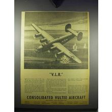 1943 Consolidated Liberator Bomber Ad - V.L.R.