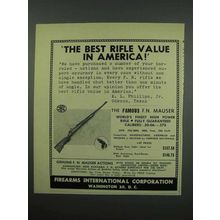 1952 Firearms International Ad - F.N. Mauser Rifle