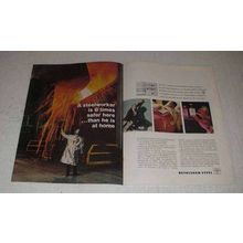 1967 Bethlehem Steel Ad - 8 Times Safer Here Than Home
