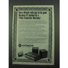 1969 Hitachi Ad - KH-930 Radio, KS-2200 Radio