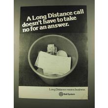 1975 Bell System Ad - Long Distance Call