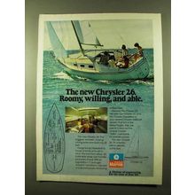 1978 Chrysler 26 and 22 Sailboats Ad - Roomy, Willing