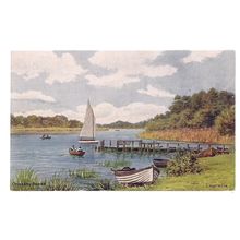 ORMESBY BROAD by A R Quinton unused postcard by J. Salmon