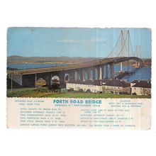 FORTH ROAD BRIDGE, EDINBURGH, SCOTLAND used vintage postcard by Valentine 1965 =