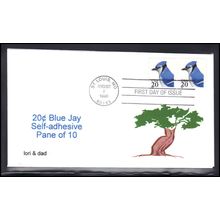 FDC Lori & Dad 3048 20c Blue Jay/2 BPS (Cachet-U/A) Box0505