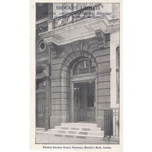 Barclays Bank London Brand New Doors by Builders Antique Advertising Postcard