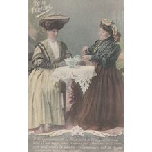 Your Fortune Romany Gypsy Tea Leaves ESP Occult Antique Postcard