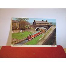 MACLESFIELD CANAL AT MARPLE, CHESHIRE used postcard 1984 pm =
