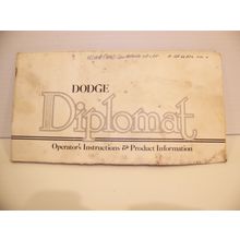 DODGE DIPLOMAT OWNERS OPERATORS MANUAL OEM 1977 1978