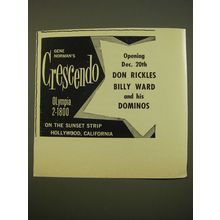 1961 Gene Norman's Crescendo Advertisement - Opening Dec. 20th Don Rickles
