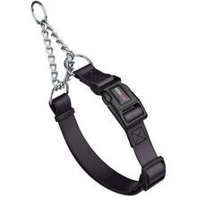 Dog Pet Martingale Collar with QR Buckle 3/4" W 11-15" L Black