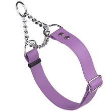 Dog Pet Martingale Collar W 1" x L 20"-26" Amethyst Purple
