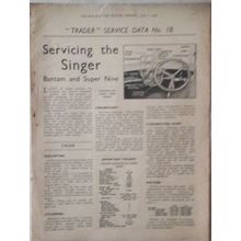 SINGER 9 BANTAM & SUPER Models 1937 Motor Trader Service Data Brochure No. 18
