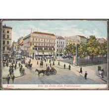 Unter den Linden, Ecke Friedrichstrasse, Berlin, 1904 - Behr & Flether AK