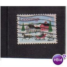 1988 USA white christmas 25c multi F/U SG2380