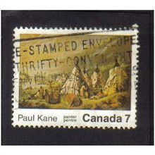 1971 canada indian encampment by paul kane 7c f/u sg686