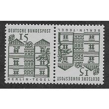 GER 1965 U/M 15pf (TETE BECHE) 'ARCHITECTURE' (EBID62-156)