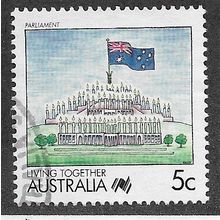 AUS 1988 5c 'LIVING TOGETHER - PARLIAMENT' FINE USED (EBID67-137)