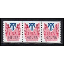 CVP33 38c Shield Very Fine MNH Strip of 3 PA5340