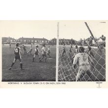 Worthing FC vs Slough 1983 Football Clubs Match Real Photo Postcard