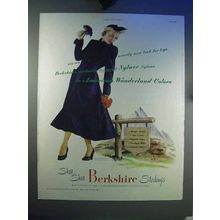1948 Berkshire Textured Nylace Nylons Stockings Ad