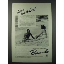 1948 Bermuda Tourism Ad - Learn How to Live