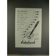 1948 Esterbrook Fountain Pen Ad - Right Point