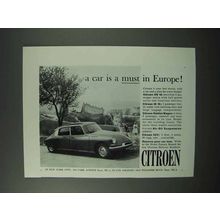 1960 Citroen Car Ad - A Must in Europe