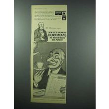1960 Hornimans Tea Ad - Never Bolts His Punch