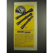 1966 Weaver K6, K4 and K3 Scopes Ad - Accurate Aiming