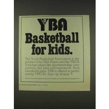 1977 YBA Youth Basketball Association Ad - For Kids