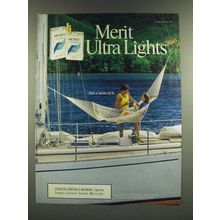 1986 Merit Cigarettes Ad - Ultra Lights